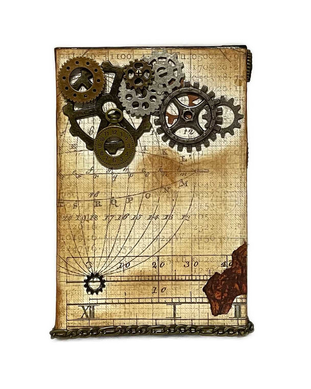 Handcrafted Steampunk Inspired Bank Paper Creation image 0