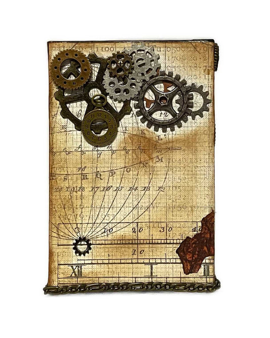 Handcrafted Steampunk Inspired Bank Paper Creation image 0