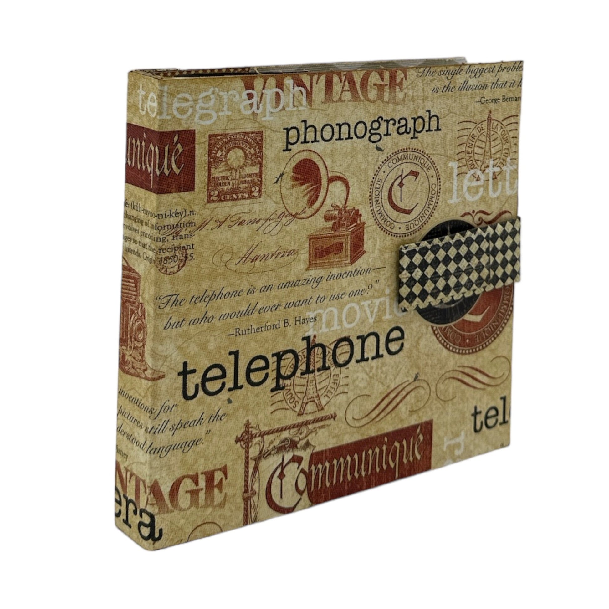 Handcrafted Communique Old Fashioned Telephone & Album Paper Creation image 3