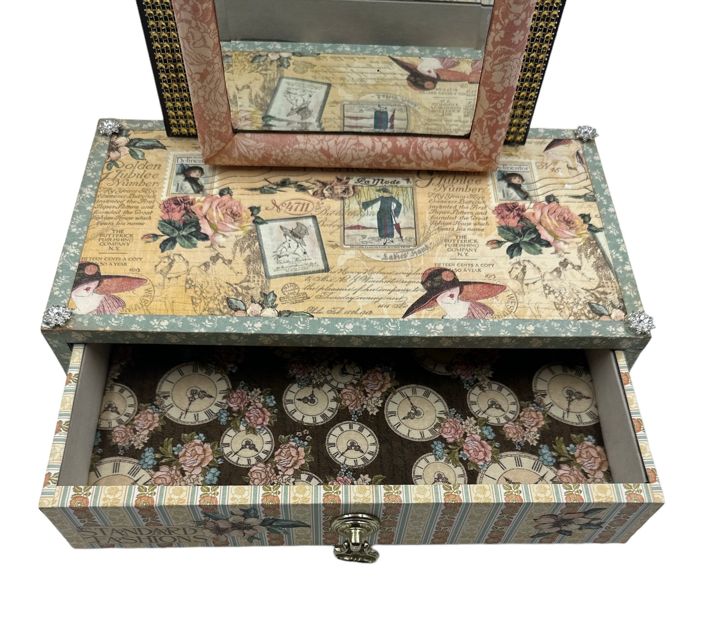Handcrafted A Ladies Diary Jewelry Box Altered Art Paper Creation image 5