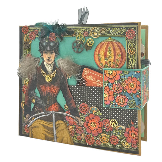 Handcrafted Steampunk Spells Mini Album Paper Creation image 1