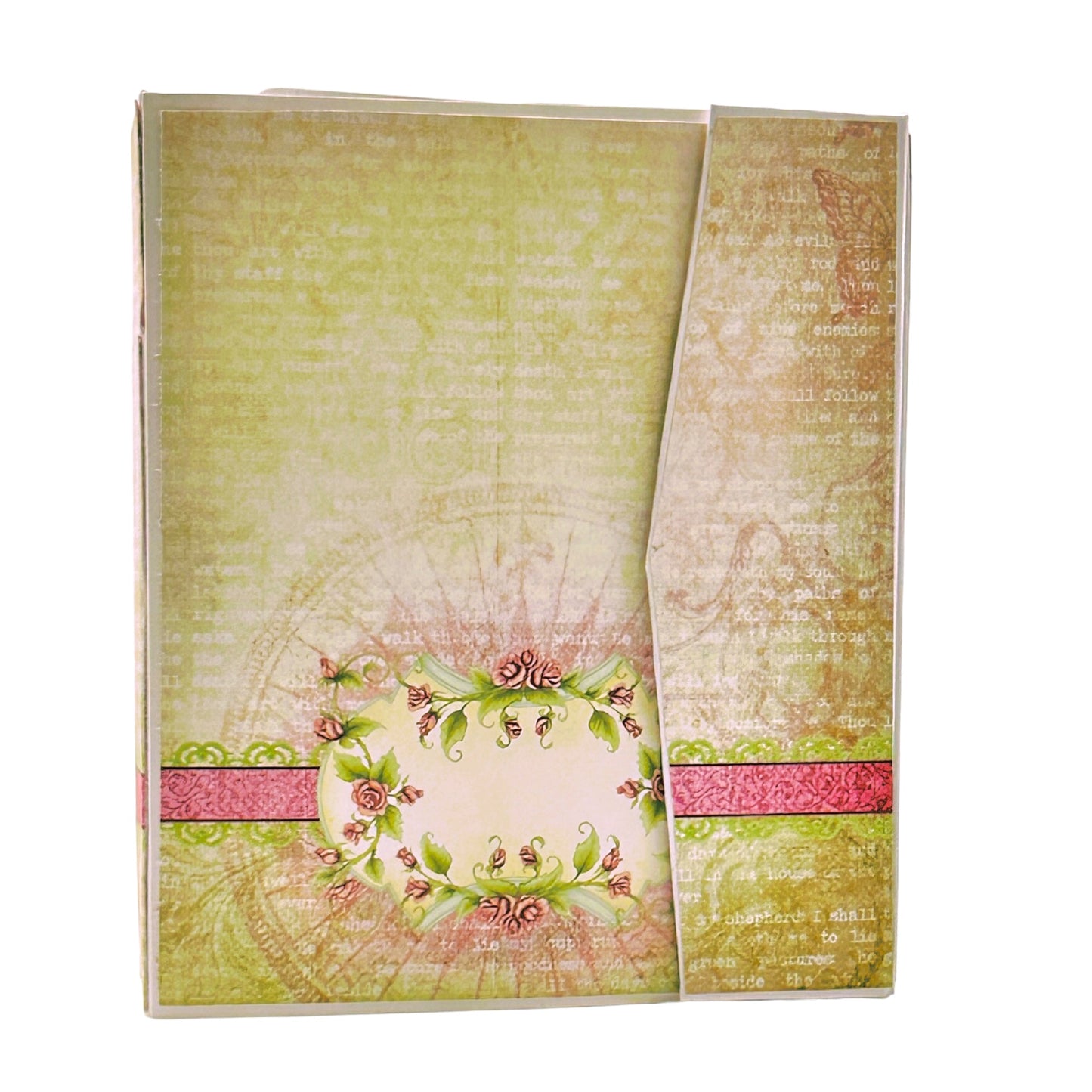 Handcrafted Wooden Rose Inspired Altered Art Memory Box image 5