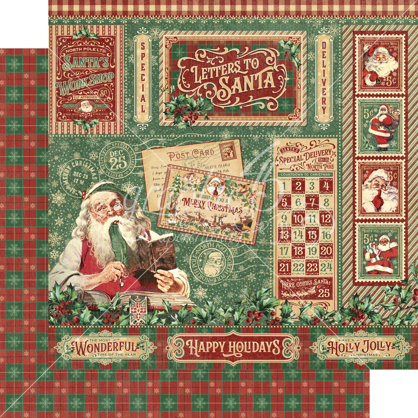 Graphic 45 Letters to Santa 12x12 Collection Pack with Stickers - SKU 4502697 image 6
