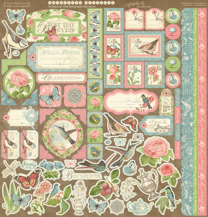 Graphic 45 Botanical Tea Keepsake Edition - SKU 4503100