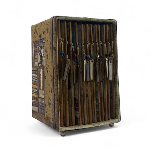 Handcrafted Vintage Library Yearly Journaling Box Paper Creation