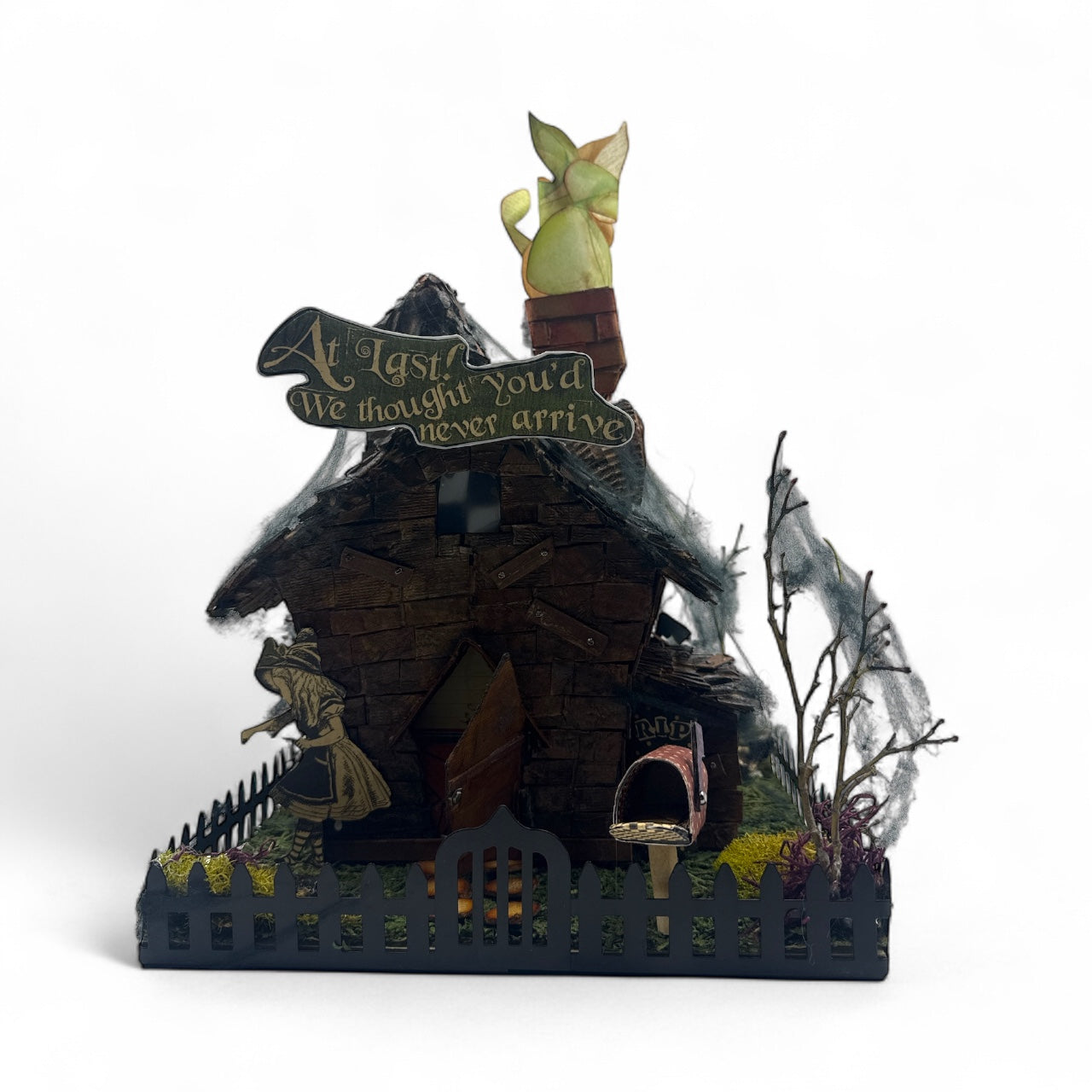 Handcrafted Halloween in Wonderland Haunted House Paper Creation