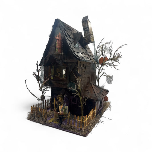Handcrafted Haunted House Paper Creation