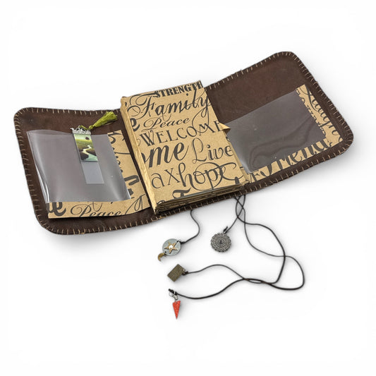 Handcrafted Faux Leather Vintage Inspired Travel Writing Journal