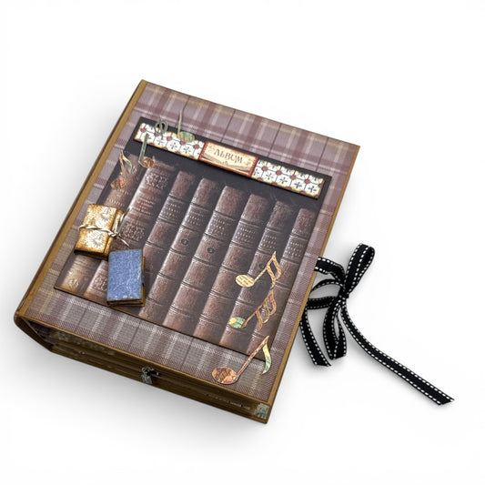Handcrafted Vintage Faux Book Inspired Mini Album