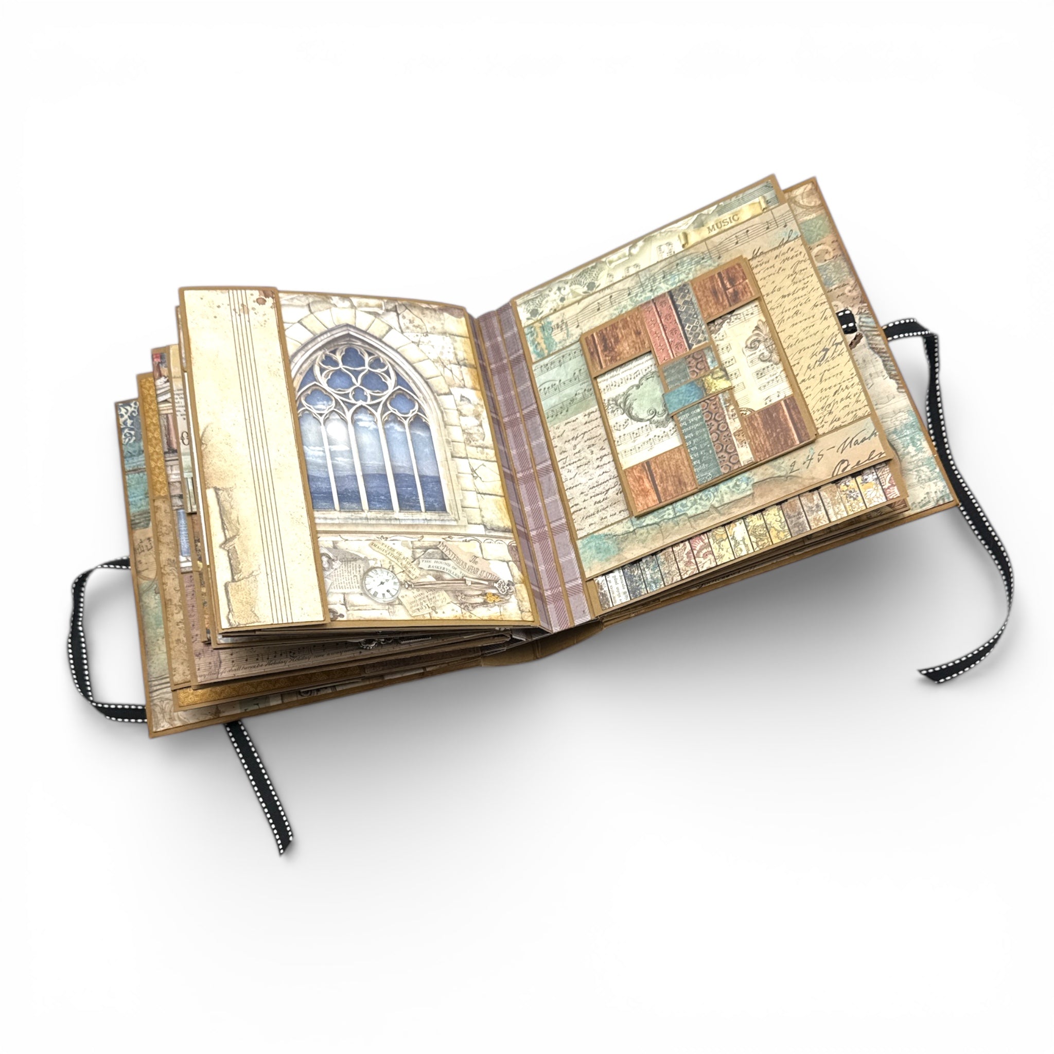 Handcrafted Vintage Faux Book Inspired Mini Album