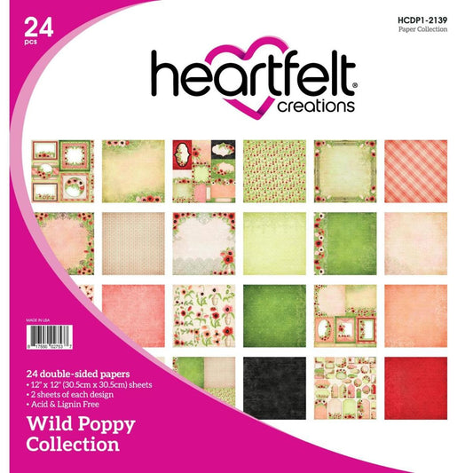 Heartfelt Creations Wild Poppy Collection 12x12 Paper Pad - SKU HCDP1-2139 image 0