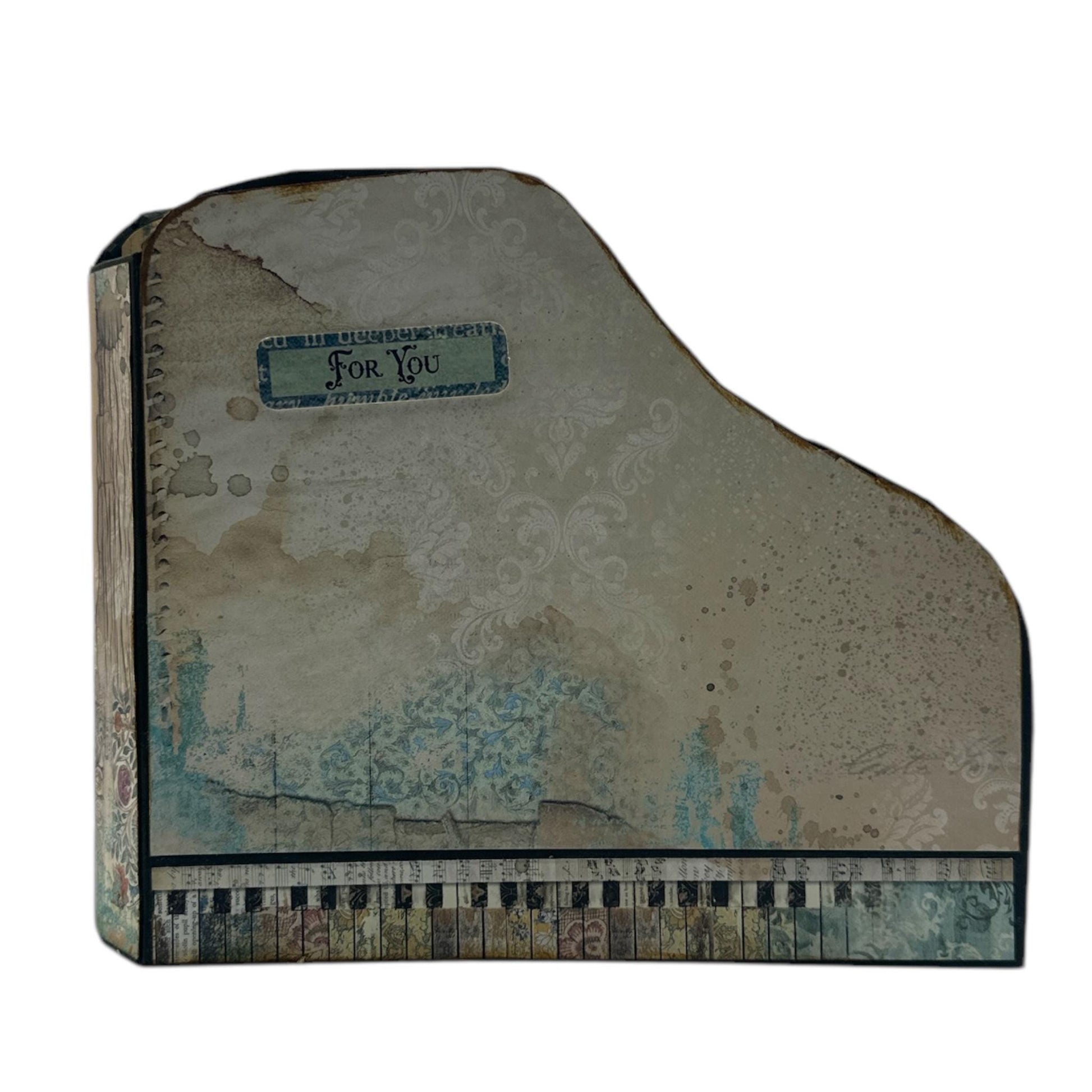 Handcrafted Music Inspired Faux Miniature Decorative Piano Paper Creation image 7