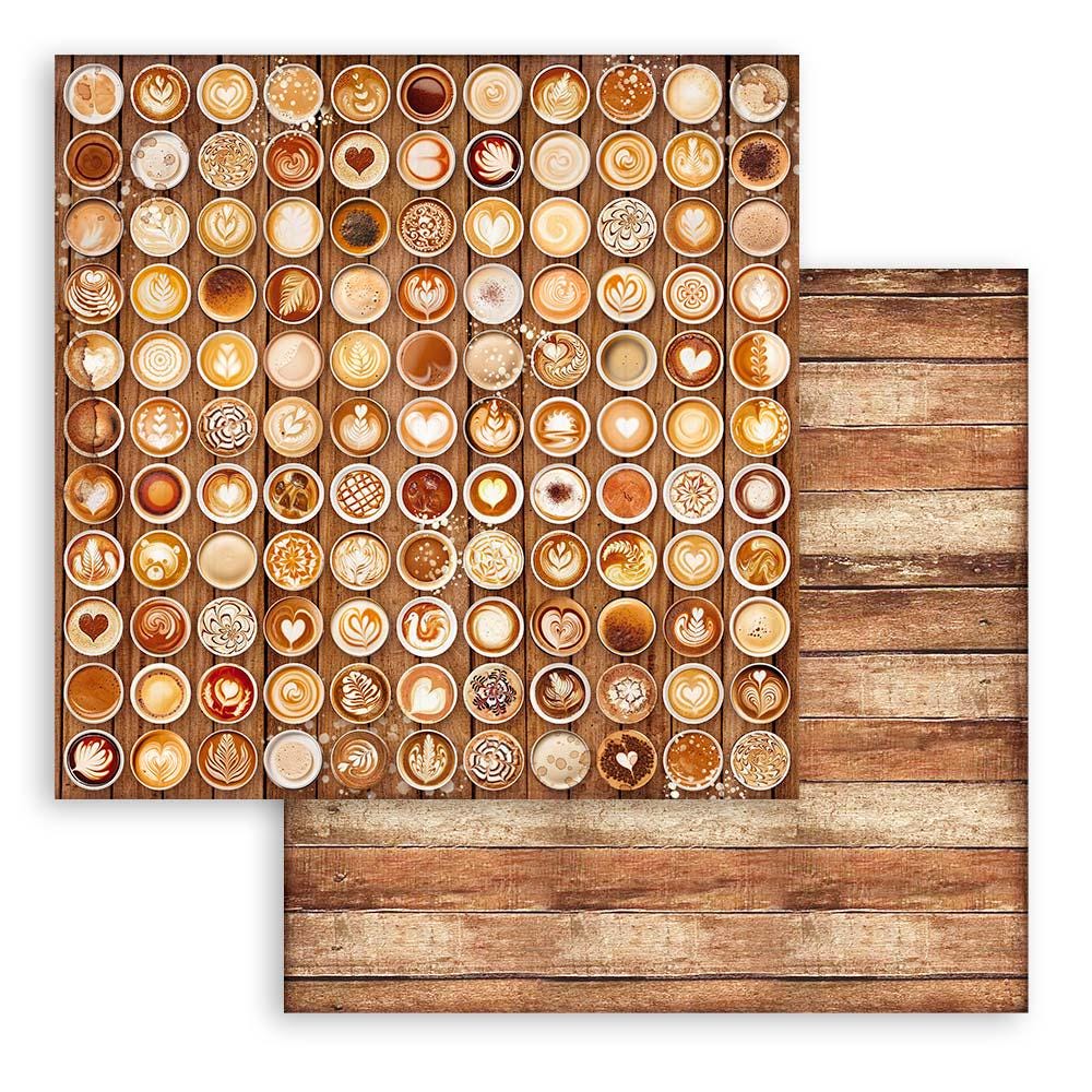 Stamperia Coffee and Chocolate 8x8 Small Backgrounds Scrapbooking Pad-SKU SBBS94 image 4
