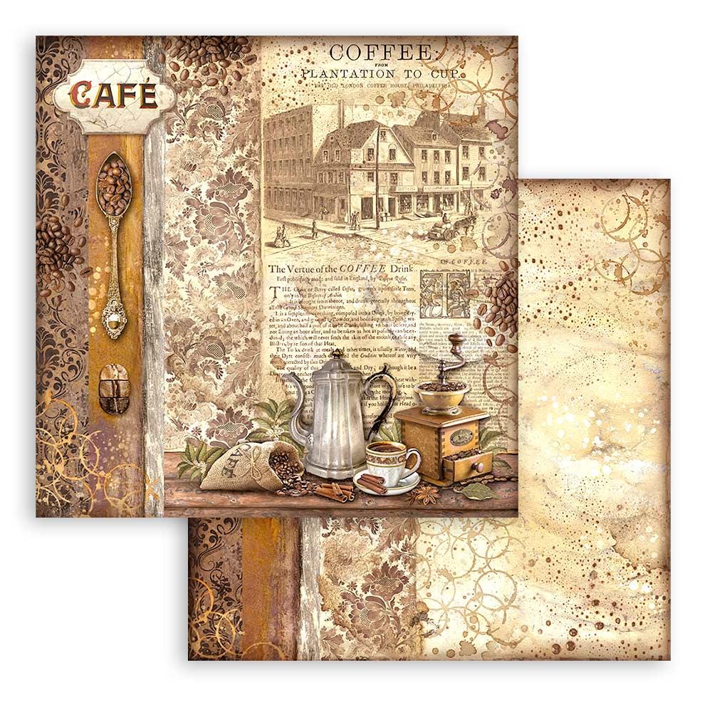 Stamperia Coffee and Chocolate Collection 12x12 Scrapbooking Pad - SKU SBBL144 image 2