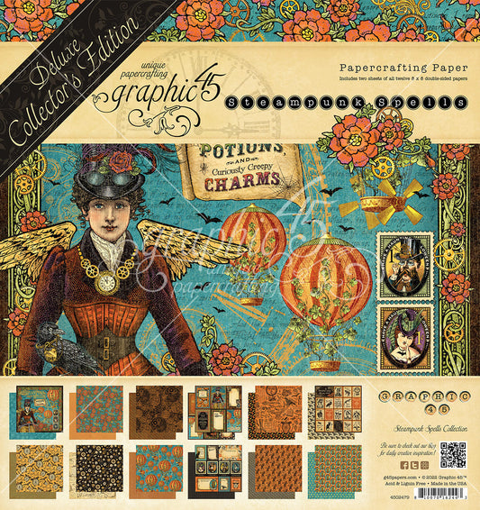 Graphic 45 Steampunk Spells 8x8 Paper Pack - SKU 4502479 image 0