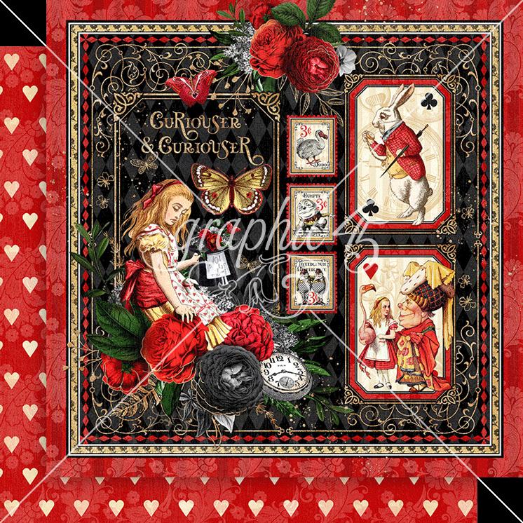 Graphic 45 Curiouser & Curiouser 12×12 Collection Pack – SKU 4502937 image 1