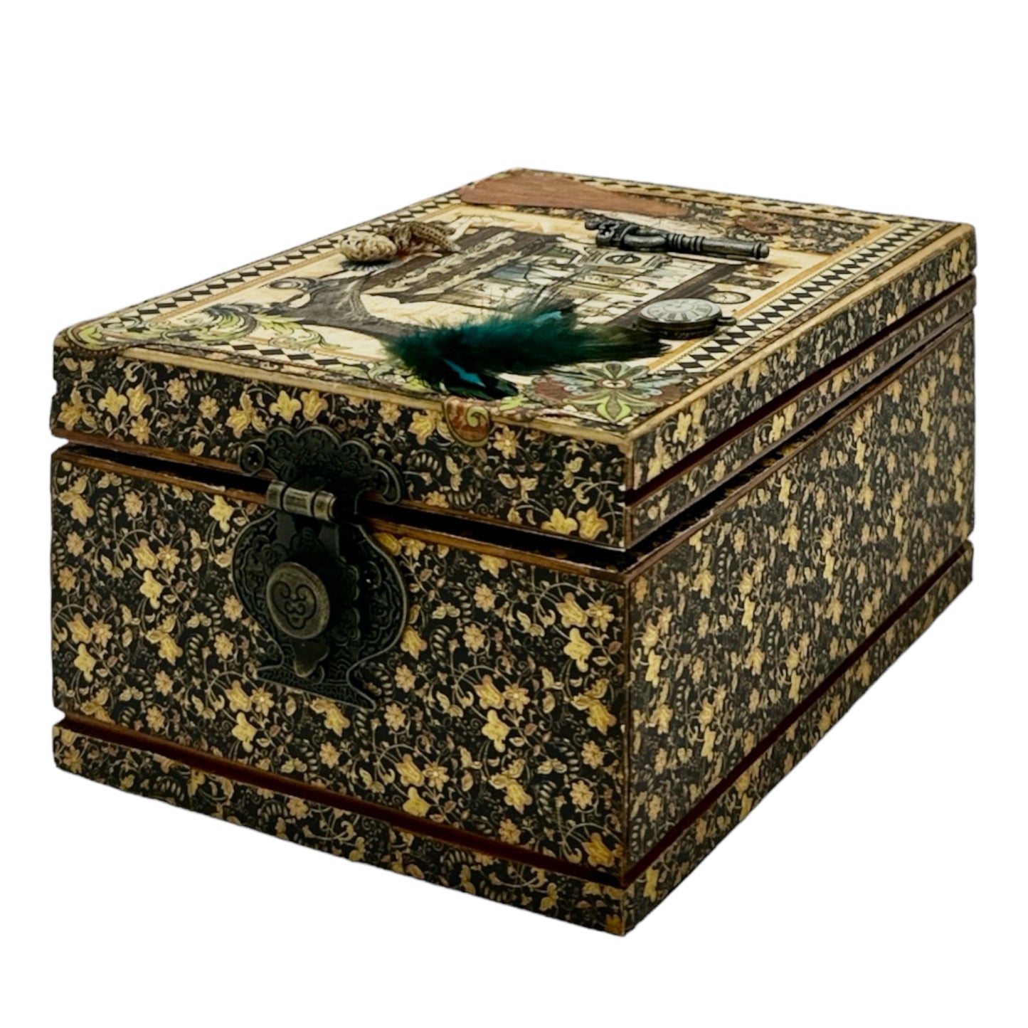 Handcrafted Olde Curiosity Shoppe Treasure Box Altered Paper Creation image 1