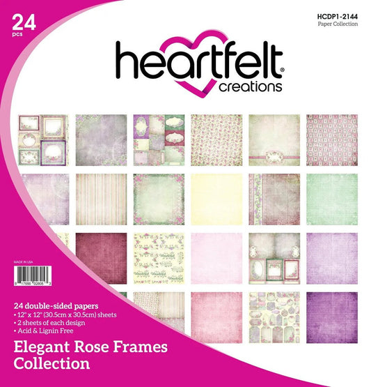 Heartfelt Creations Elegant Rose Frames Collection 12x12 Paper Pad - SKU image 0