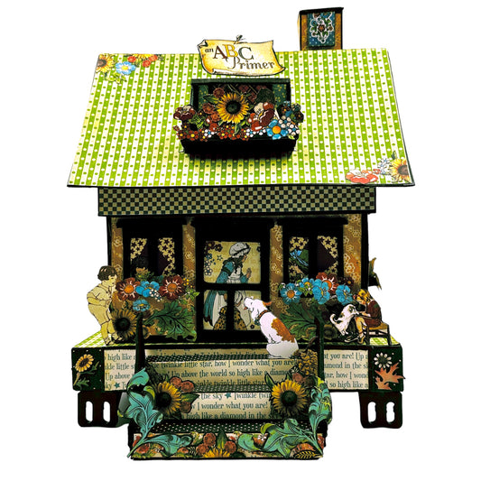 Handcrafted ABC Primer School House Paper Creation image 0