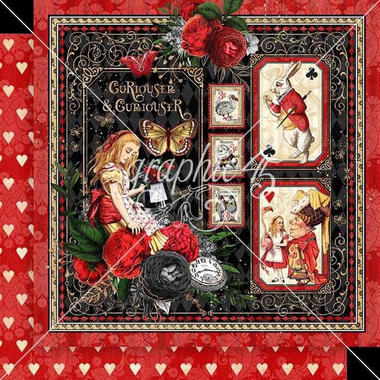 Graphic 45 Curiouser & Curiouser 8×8 Collection Pack – SKU 4502936 image 1