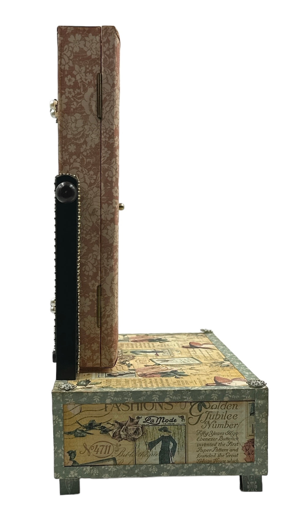 Handcrafted A Ladies Diary Jewelry Box Altered Art Paper Creation image 4