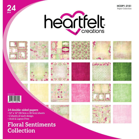 Heartfelt Creations Floral Sentiments Collection 12x12 Paper Pad-SKU HCDP1-2151 image 0