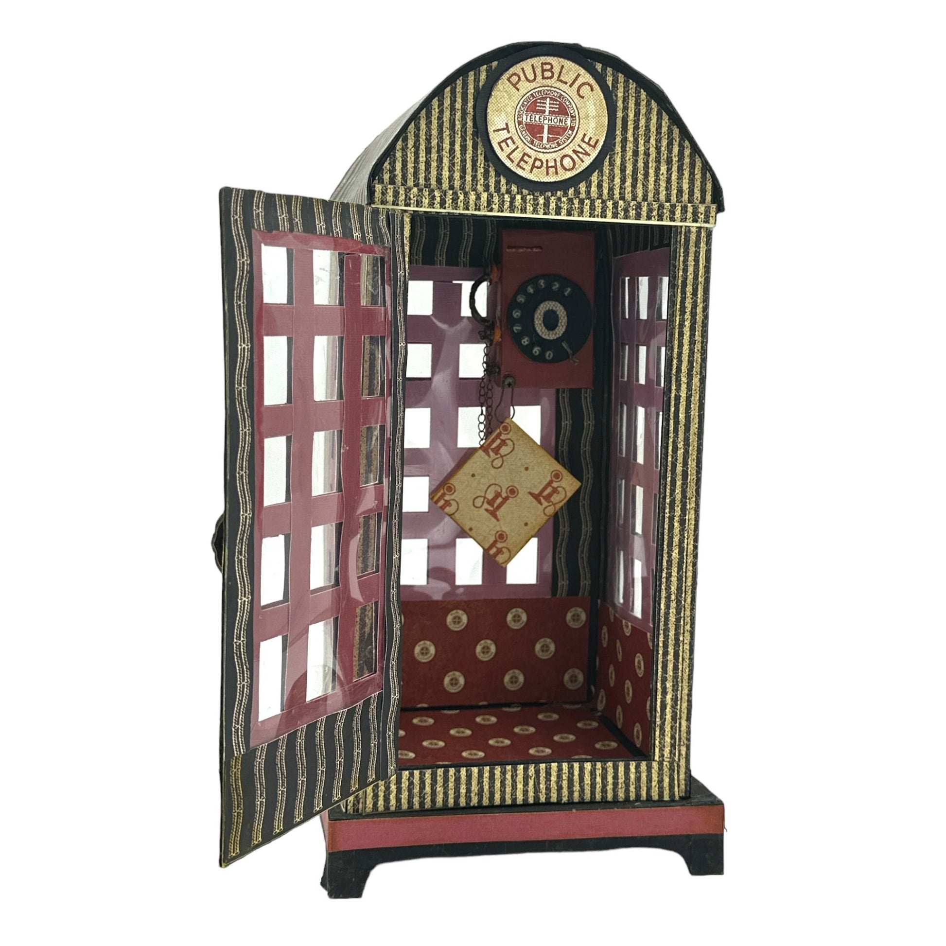Handcrafted Communique Telephone Booth and Mini Album Creation image 3
