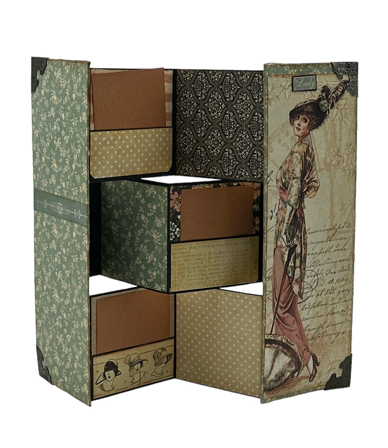 Handcrafted A Ladies Diary Jewelry Box Altered Art Paper Creation image 11