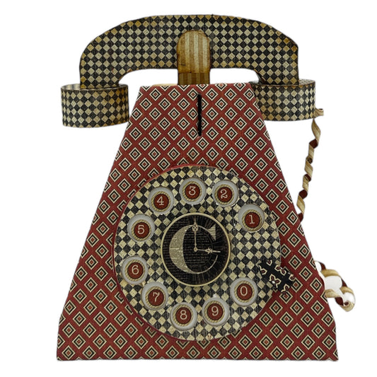 Handcrafted Communique Old Fashioned Telephone Bank Paper Creation image 0