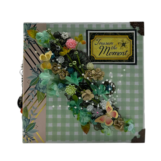 Handcrafted Treasure the Moment One-of-a-Kind Mini Album Paper Creation image 0