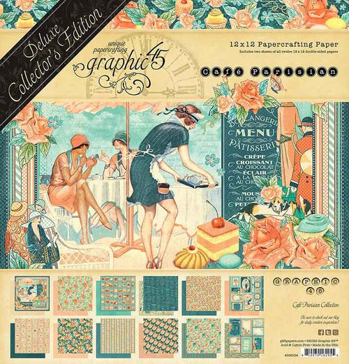 Graphic 45 Cafe Parisian 12x12 Deluxe Collector's Edition