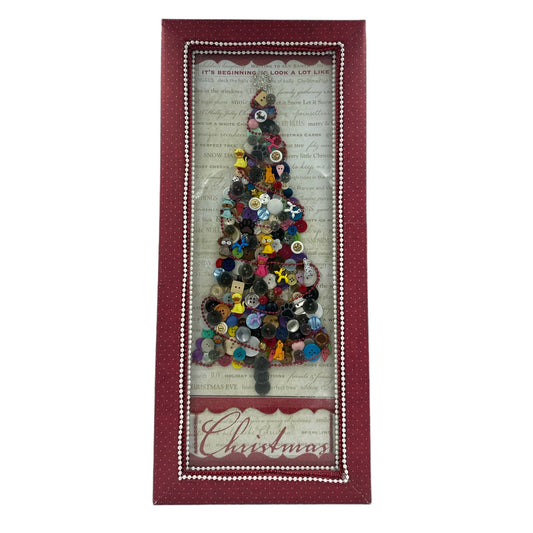 Handcrafted Pet Inspired Christmas Tree Altered Art Wall Hanging Paper Creation image 0