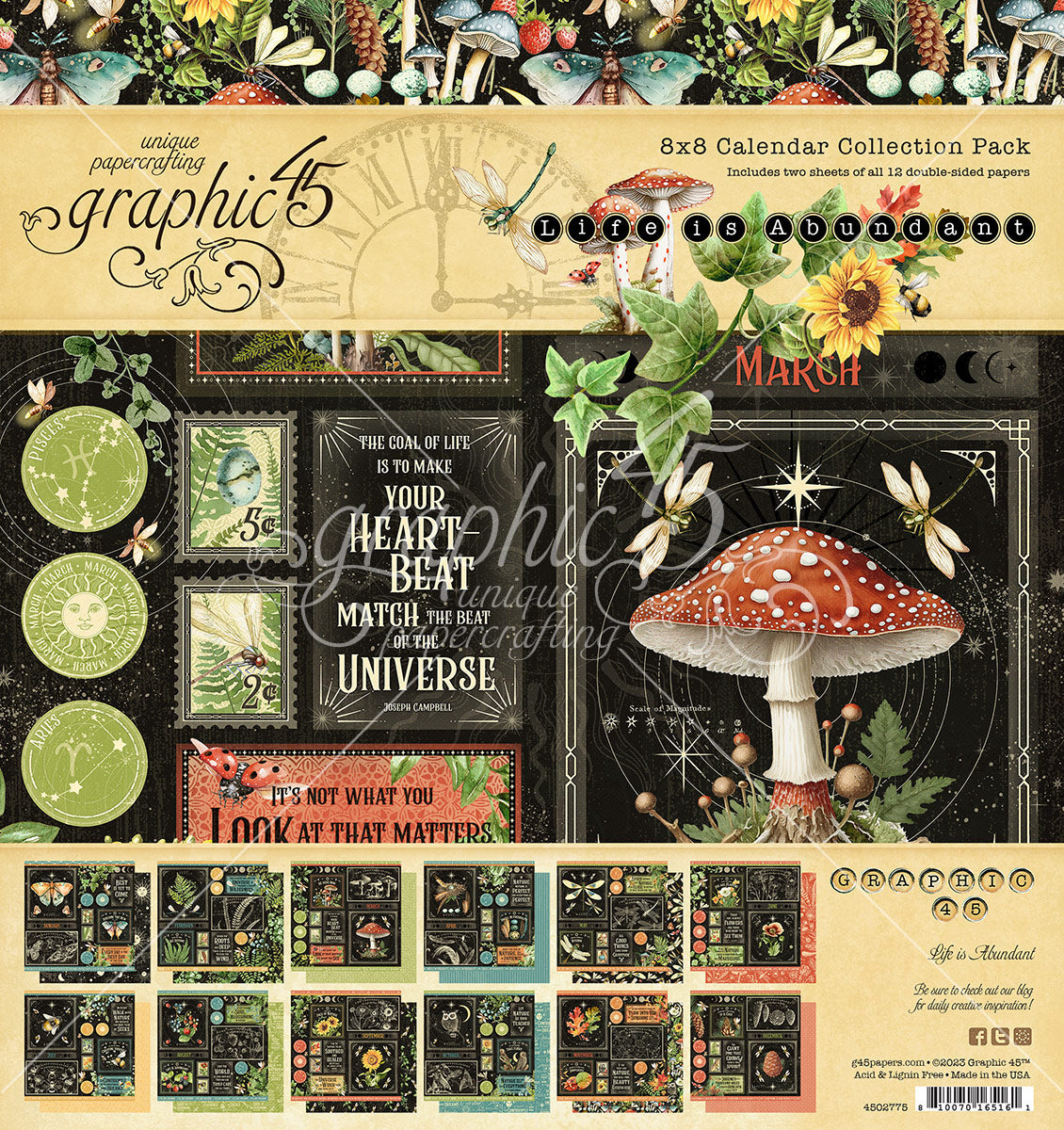 Graphic 45 Life is Abundant 8x8 Collection Pack – SKU 4502775 image 0
