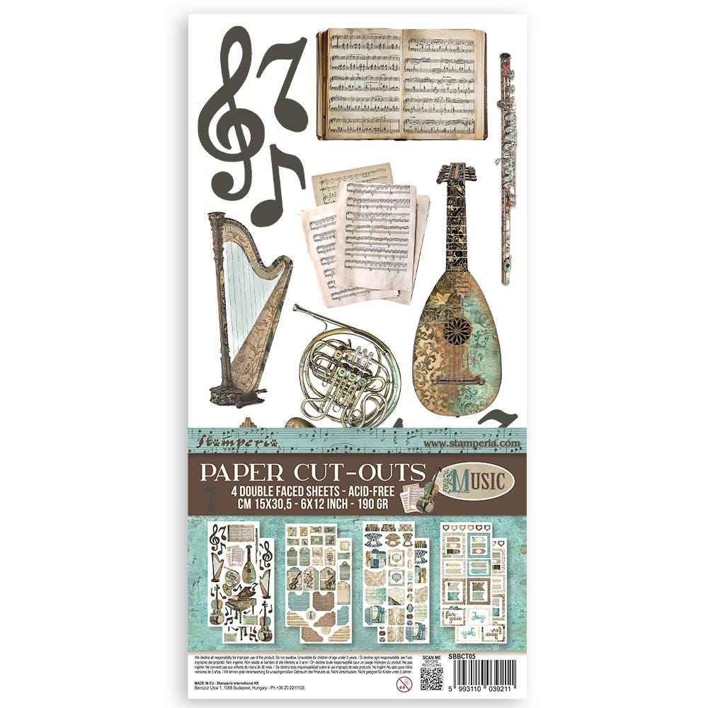 Stamperia Music Collection Paper Cut-Outs - SKU SBBCT05