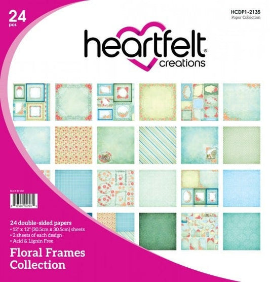 Heartfelt Creations Floral Frames Collection 12x12 Paper Pad - SKU HCDP1-2135 image 0