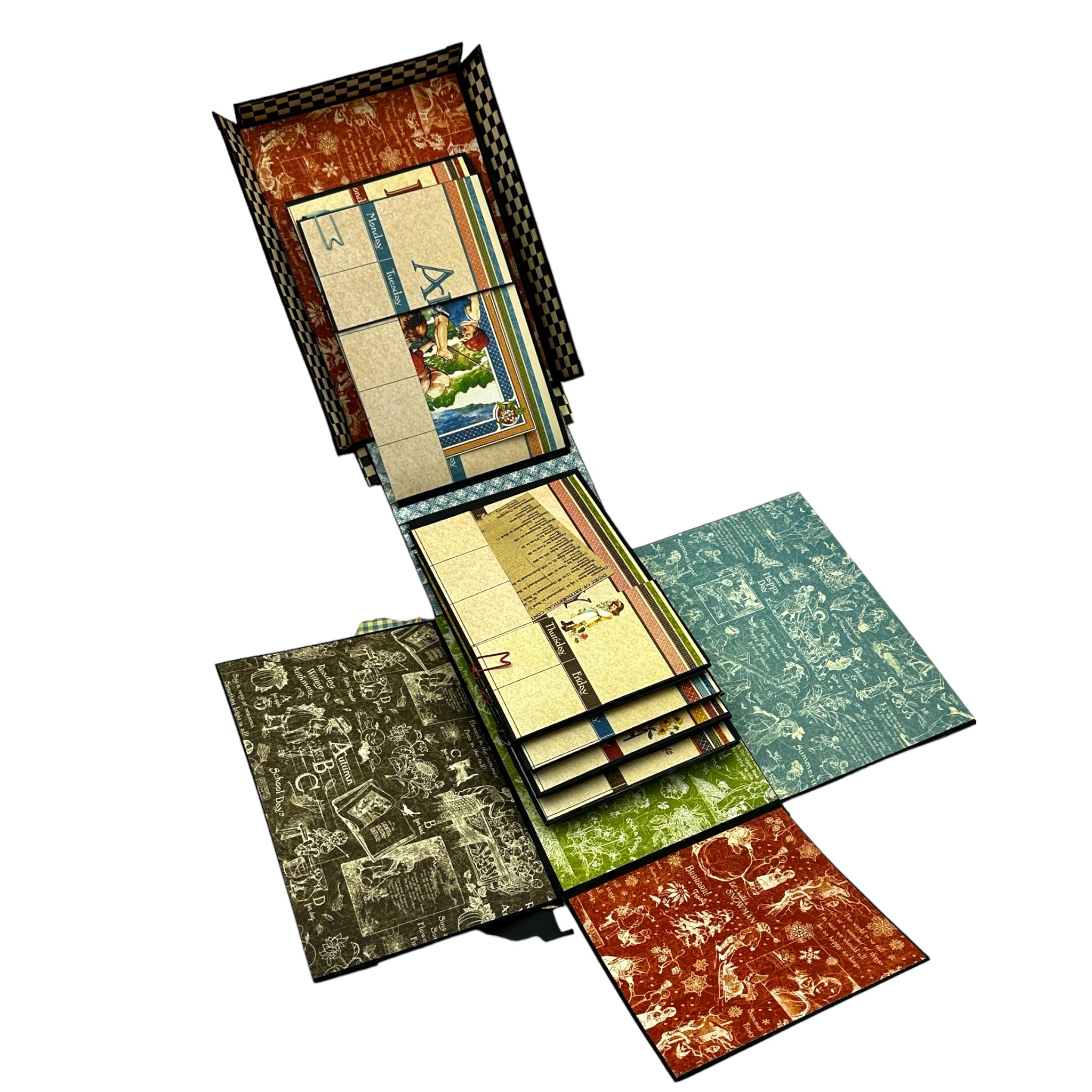 Handcrafted ABC Primer School House Paper Creation image 6
