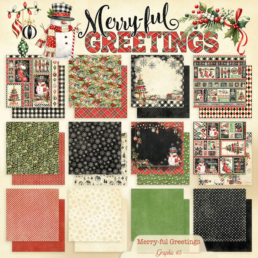 Graphic 45 - Merry-ful Greetings 12×12 Collection Pack – SKU: 4503285